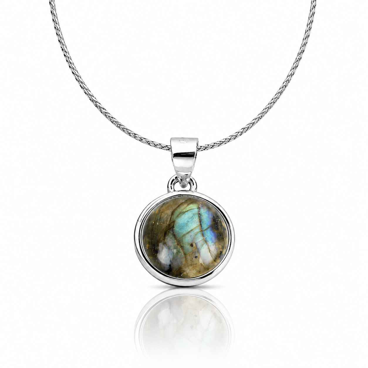 Collana con Labradorite in Argento Sterling 925 – Intuizione e Protezione - Clorophilla Shop