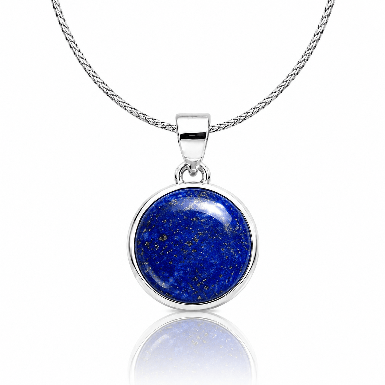 COLLANA CON LAPISLAZZULI ARGENTO 925 - Saggezza, comunicazione e intuizione - Clorophilla Shop