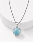 Collana con Larimar in Argento Sterling 925 – Calma e comunicazione - Clorophilla Shop