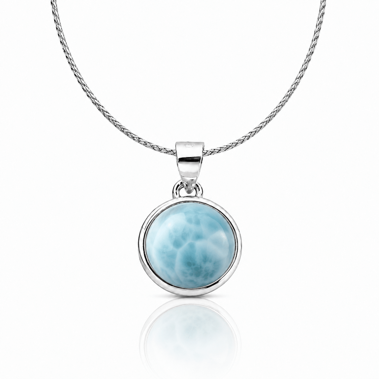 Collana con Larimar in Argento Sterling 925 – Calma e comunicazione - Clorophilla Shop
