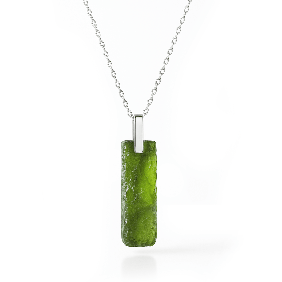 COLLANA CON MOLDAVITE NATURALE - Confezione Regalo, garanzia - Clorophilla Shop