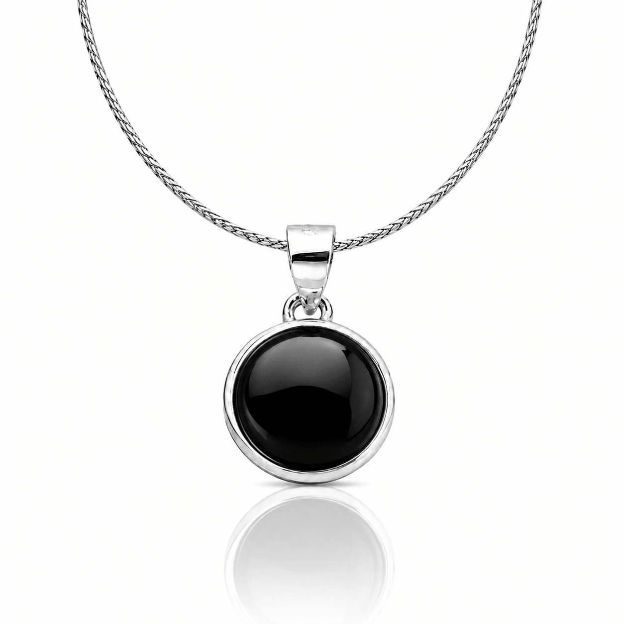 Collana con Ossidiana Nera in Argento Sterling 925 – Introspezione e protezione - Clorophilla Shop