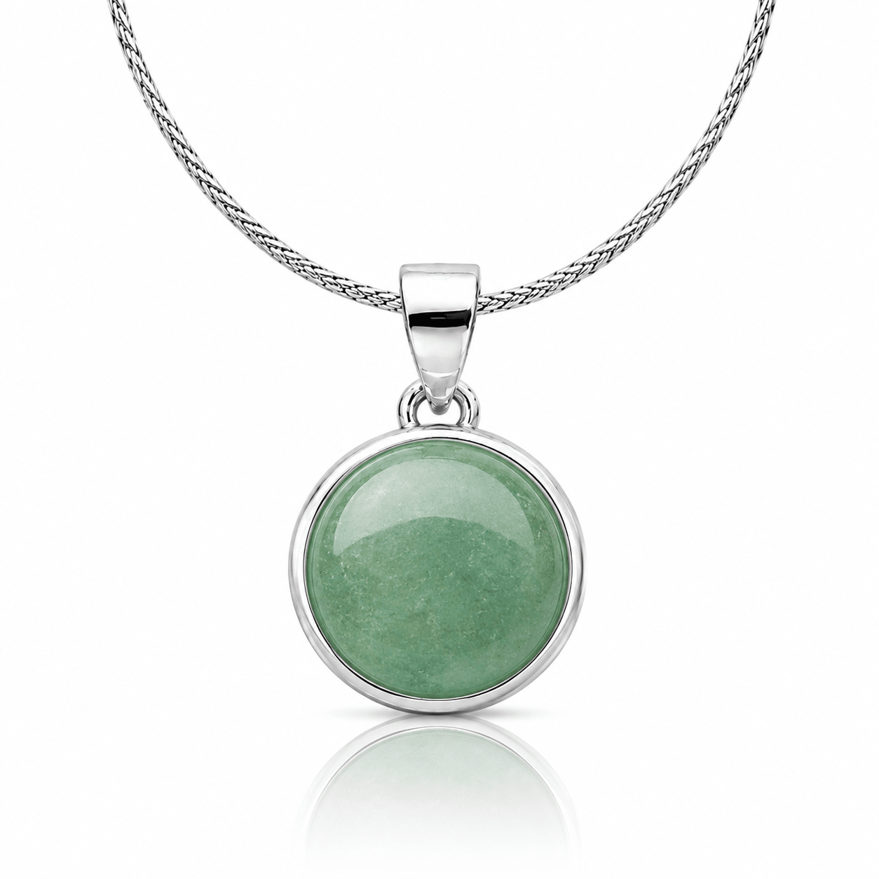 Collana con pendente in Avventurina Verde - Argento 925 - Clorophilla Shop