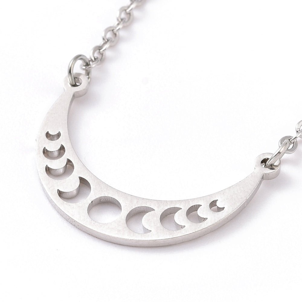 Collana Fasi Lunari in Acciaio Inossidabile – Ciondolo Fasi Lunari - Clorophilla Shop