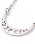 Collana Fasi Lunari in Acciaio Inossidabile – Ciondolo Fasi Lunari - Clorophilla Shop