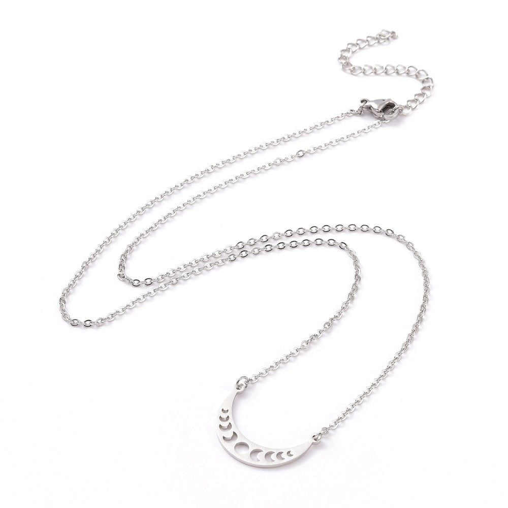 Collana Fasi Lunari in Acciaio Inossidabile – Ciondolo Fasi Lunari - Clorophilla Shop