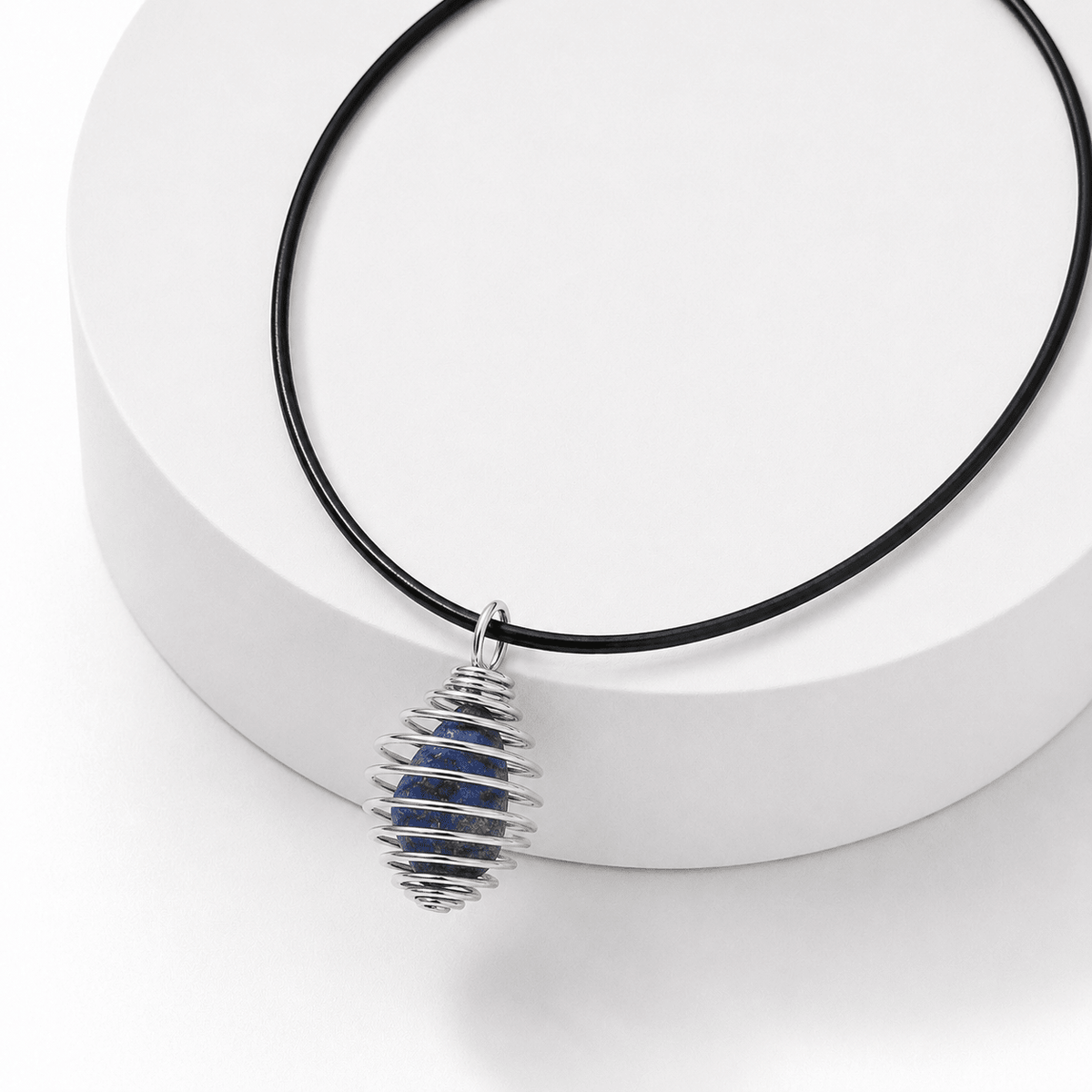 COLLANA GABBIETTA CON LAPISLAZZULI - Equilibrio e Guarigione - Clorophilla Shop