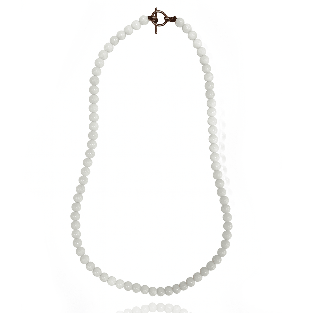 COLLANA IN AGATA BIANCA - Equilibrio, calma e purezza - Clorophilla Shop