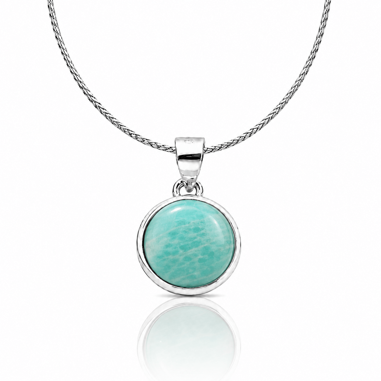 COLLANA IN AMAZZONITE ARGENTO 925 - Calma, comunicazione e armonia interiore - Clorophilla Shop
