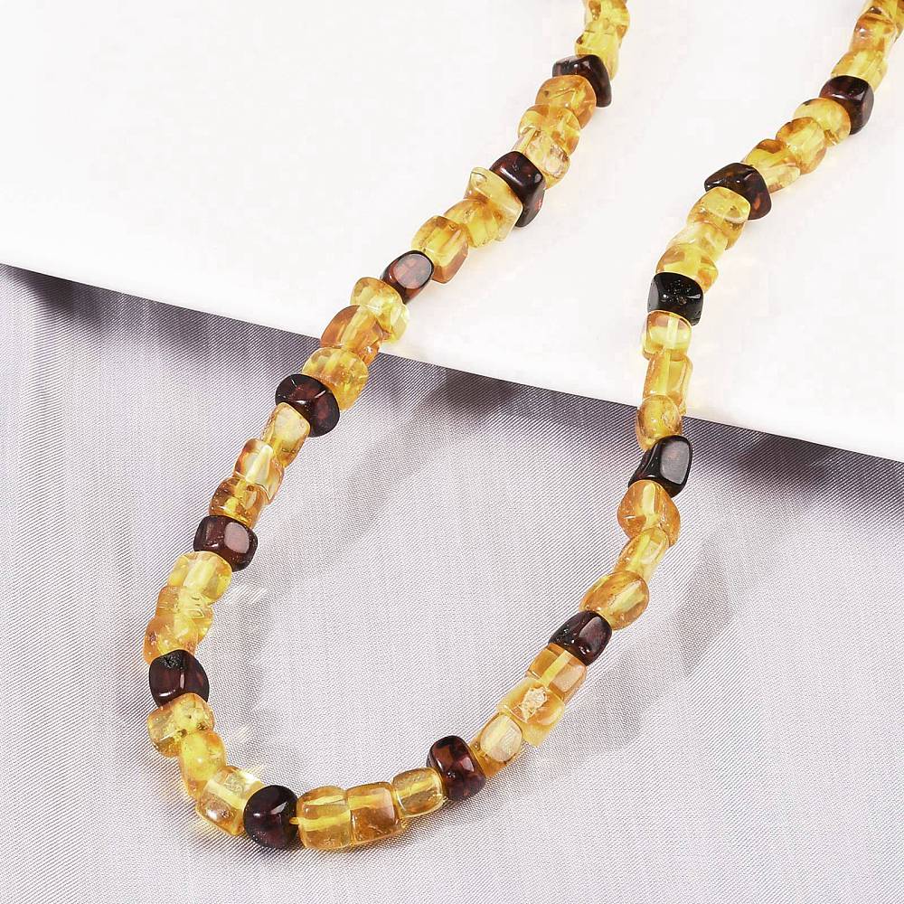 COLLANA IN AMBRA naturale 50cm - Talismano di protezione - Clorophilla Shop