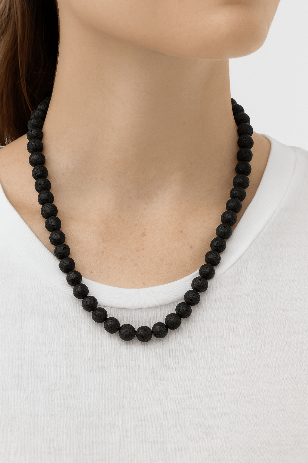 COLLANA IN PIETRA LAVICA - Forza, stabilità e radicamento - Clorophilla Shop
