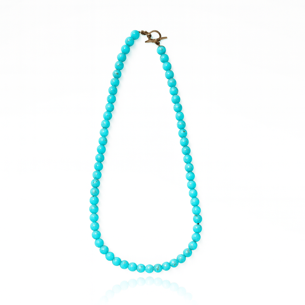 Collana in pietra naturale - turchese celeste - Clorophilla Shop