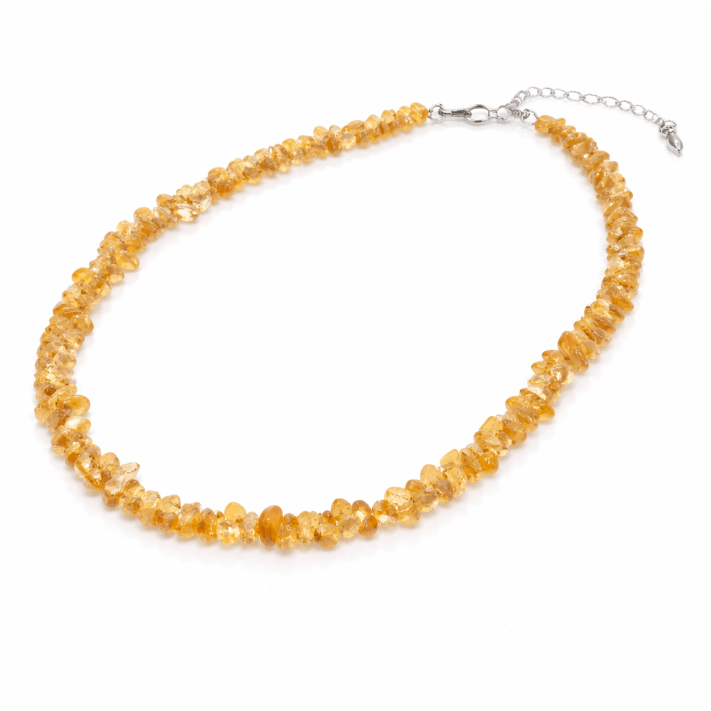 Collana in scaglie di pietra naturale - Citrino Naturale - Clorophilla Shop