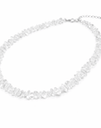 Collana in scaglie di pietra naturale - Cristallo di Rocca - Clorophilla Shop