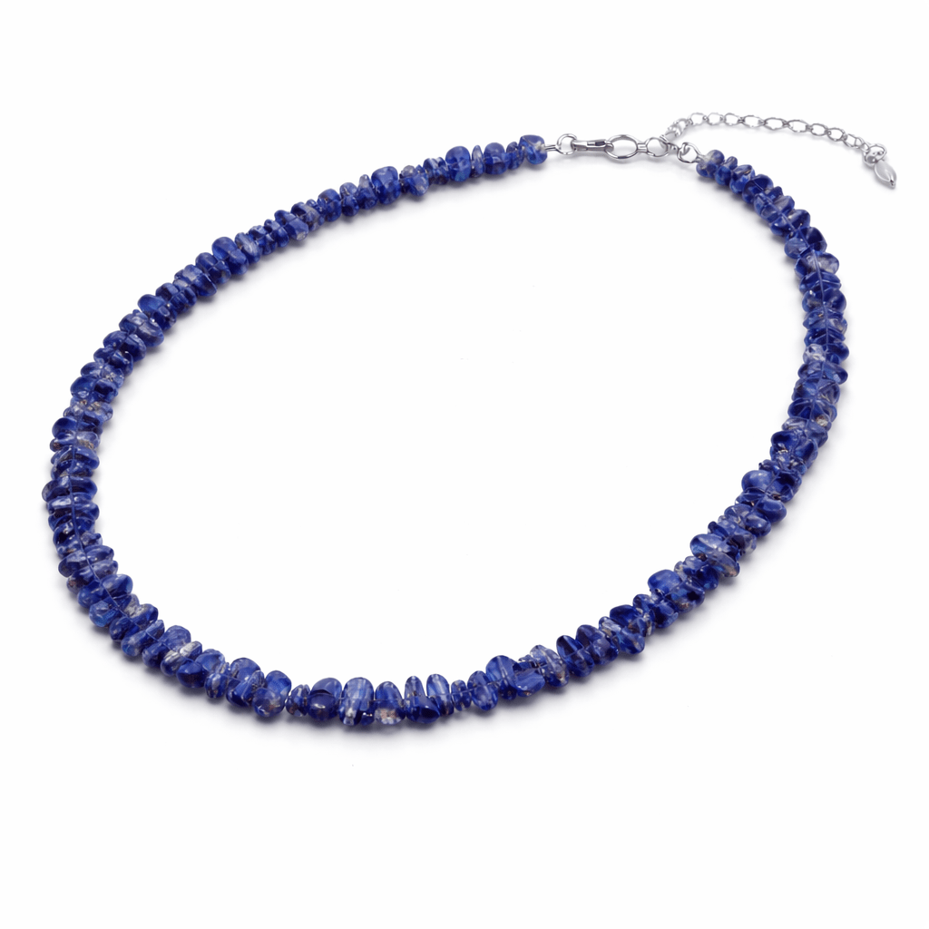 Collana in scaglie di pietra naturale - Lapislazzuli - Clorophilla Shop
