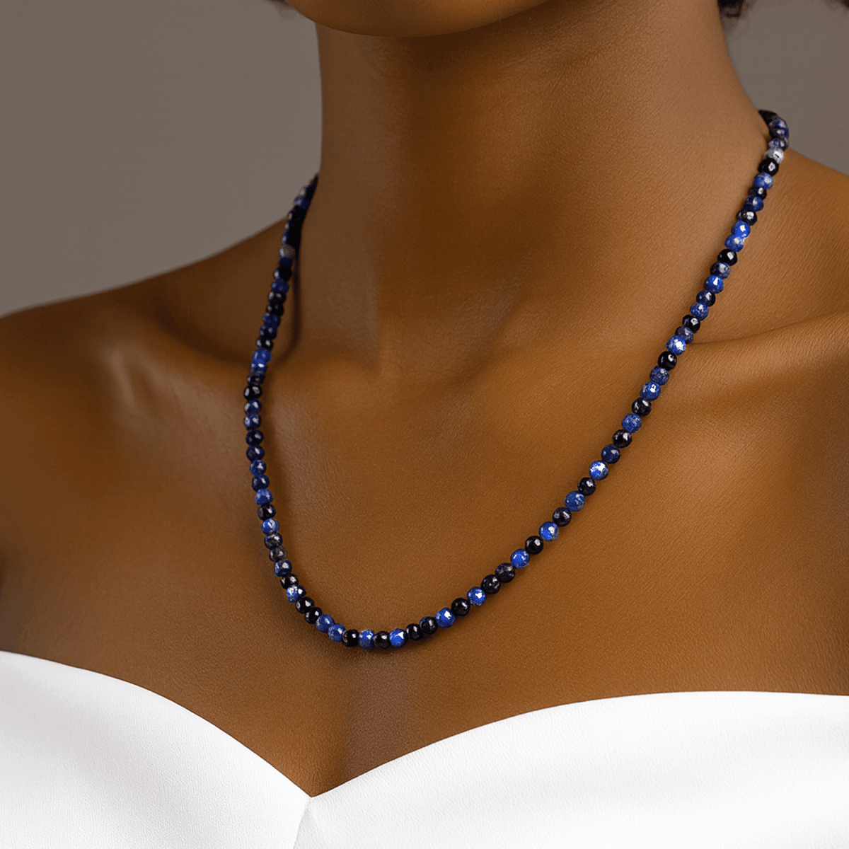 Collana in TANZANITE naturale e Tormalina - Protettiva e trasformativa - Clorophilla Shop