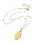 Collana Sacro Cuore in Acciaio Inossidabile 304 Placcato Oro 18K - Clorophilla Shop