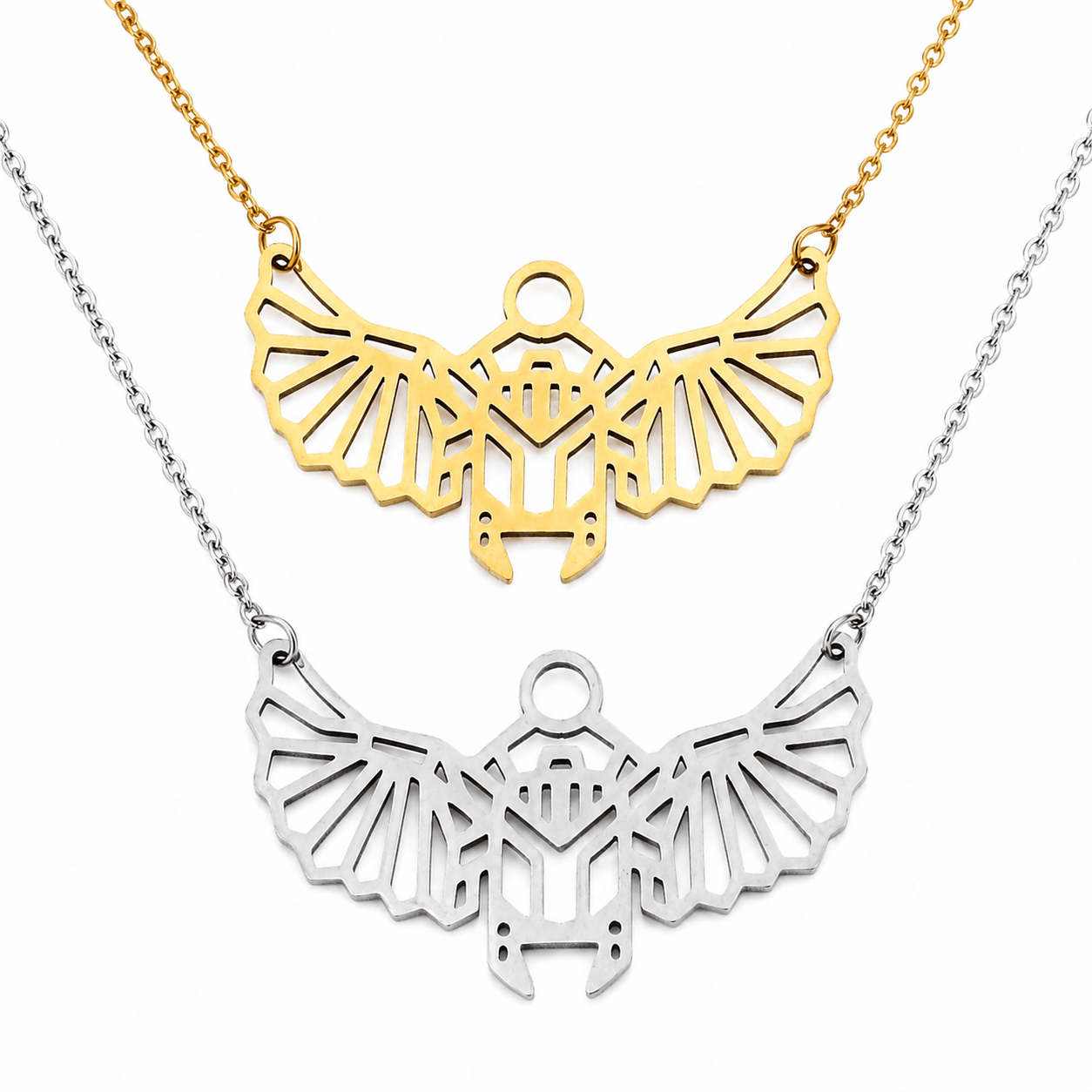 Collana Scarabeo in Acciaio Inossidabile 201 – protezione e trasformazione - Clorophilla Shop