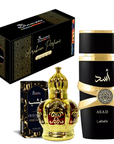 Arabian Combo gift Set | Lattafa Asad & Samsara Oil, Cofanetto regalo con Spray Eau de Parfum e Profumo in Olio