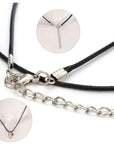 Cordino cerato per collane con chiusura a moschettone - colore nero - Clorophilla Shop