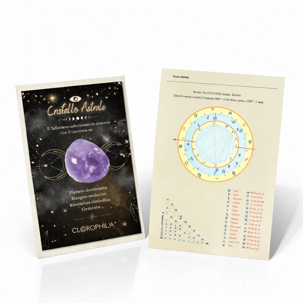 CRISTALLO ASTRALE - il cristallo del tuo Tema Natale - Clorophilla Shop