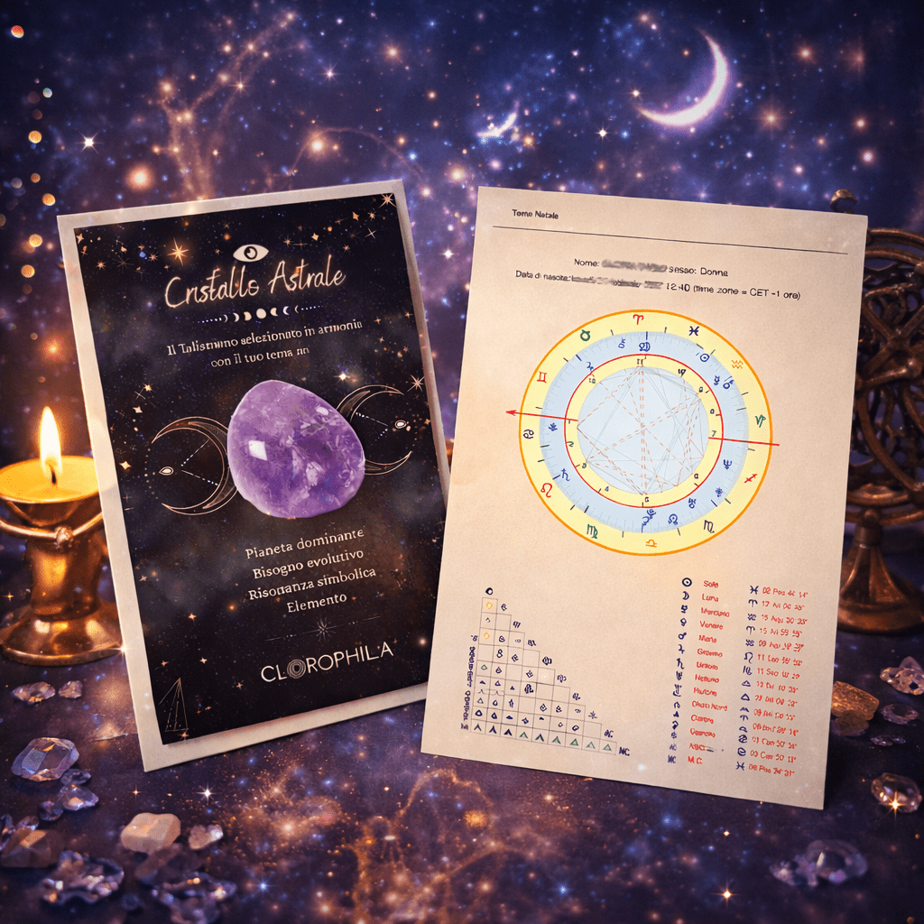 CRISTALLO ASTRALE - il cristallo del tuo Tema Natale - Clorophilla Shop