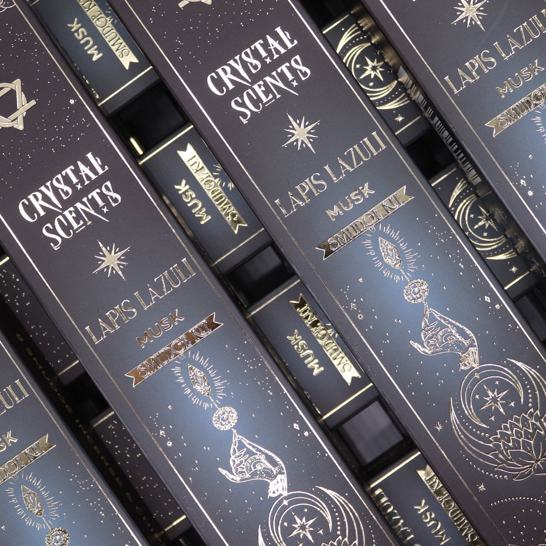 CRYSTAL SCENTS INCENSO IN BASTONCINI E CHIPS DI PIETRA NATURALE - Lapislazzuli - Clorophilla Shop