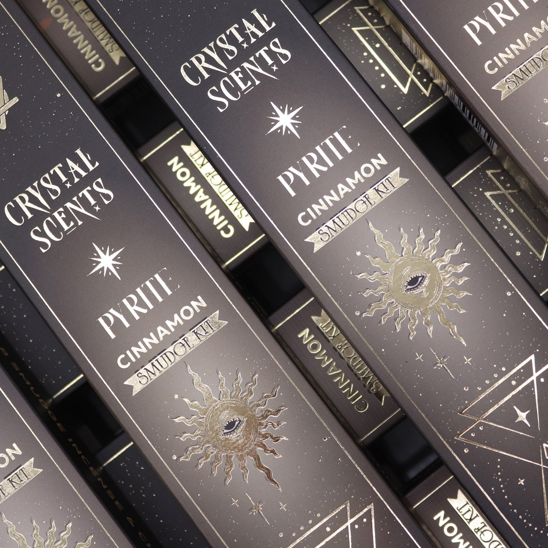 CRYSTAL SCENTS INCENSO IN BASTONCINI E CHIPS DI PIETRA NATURALE - Pirite - Clorophilla Shop