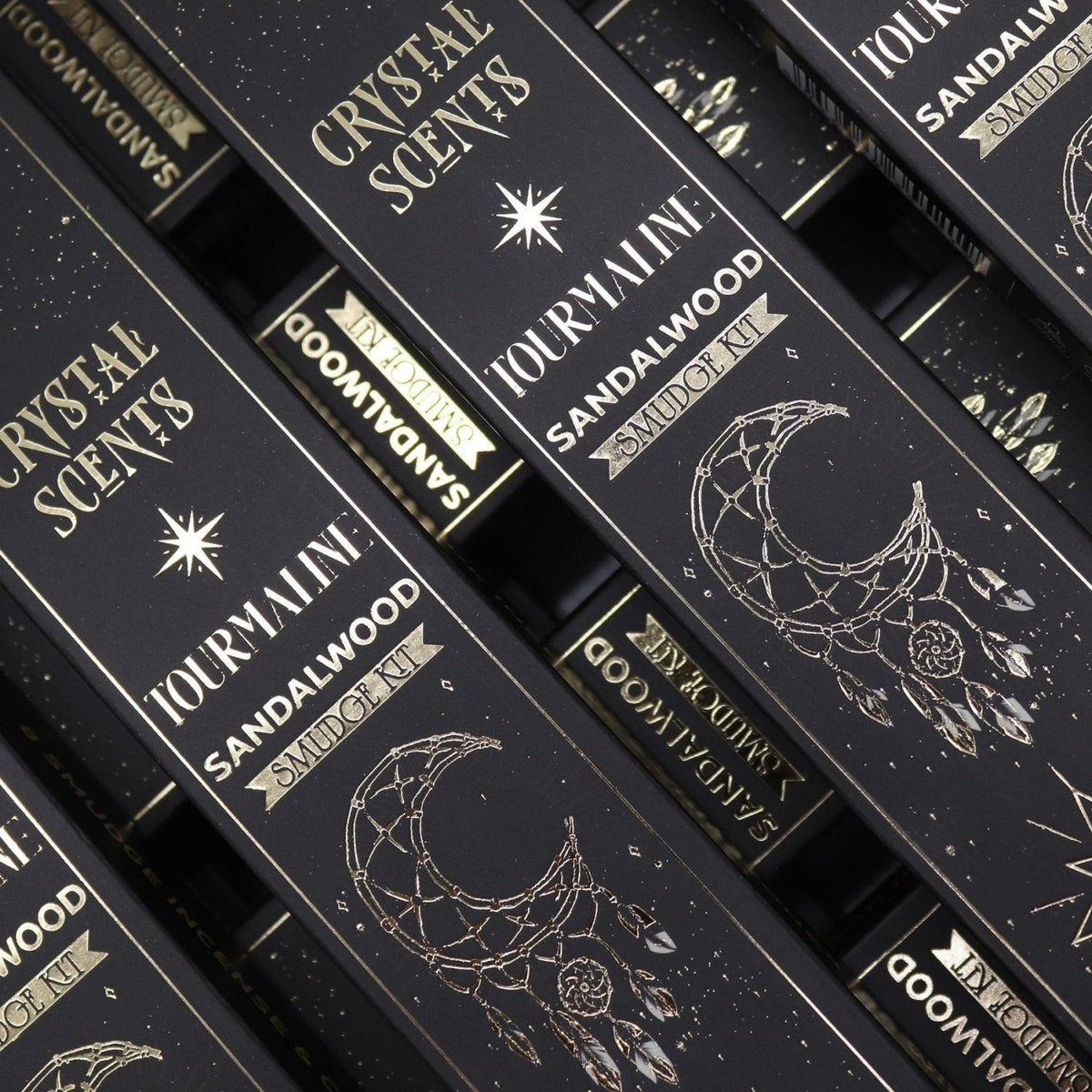 CRYSTAL SCENTS INCENSO IN BASTONCINI E CHIPS DI PIETRA NATURALE - Tormalina nera - Clorophilla Shop