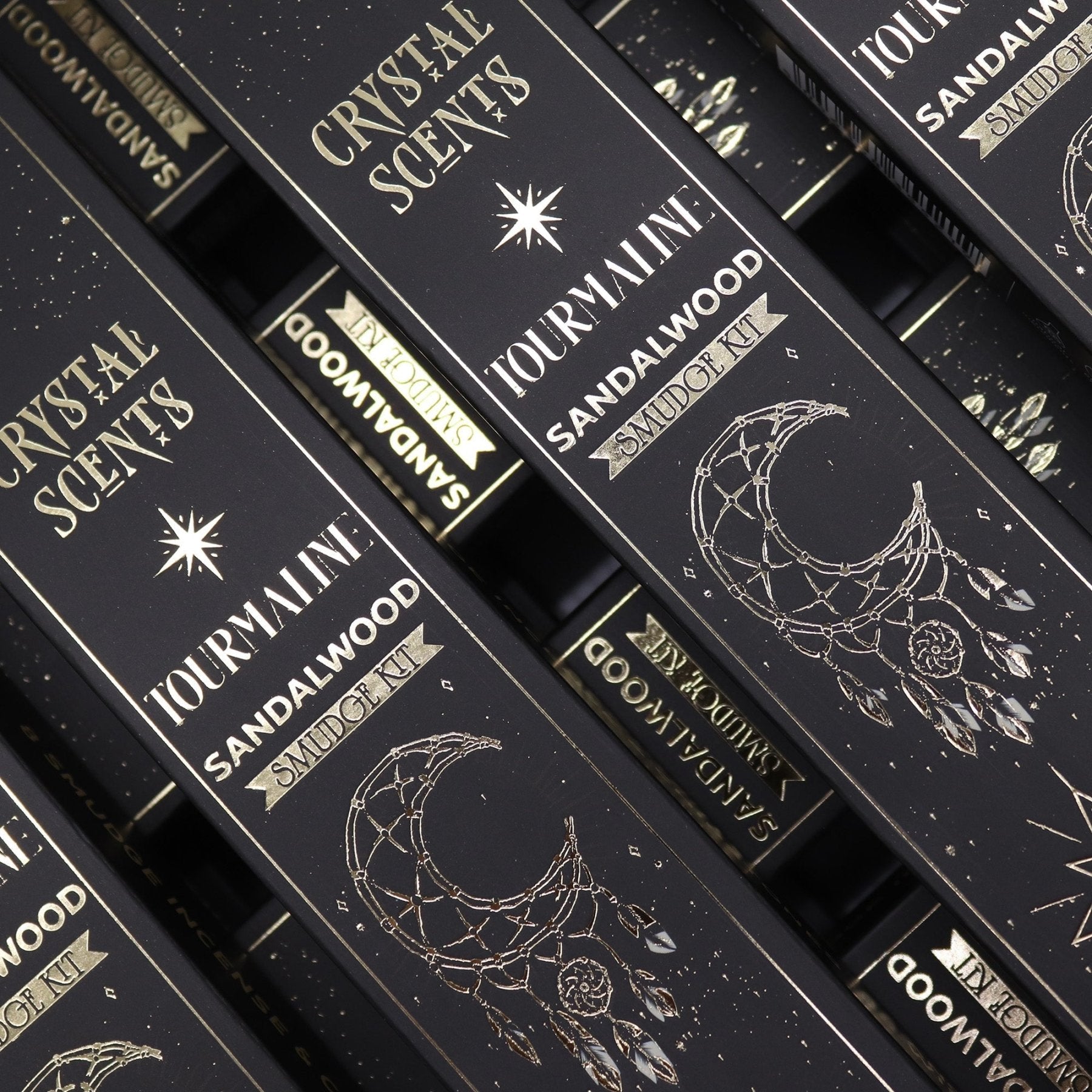 CRYSTAL SCENTS INCENSO IN BASTONCINI E CHIPS DI PIETRA NATURALE - Tormalina nera - Clorophilla Shop
