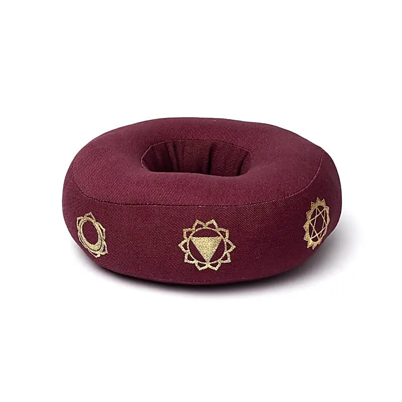 CUSCINO CAMPANA TIBETANA 7 CHAKRA - Bordeaux - Clorophilla Shop