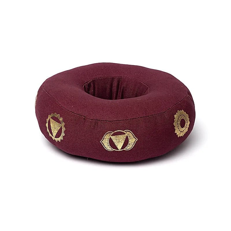 CUSCINO CAMPANA TIBETANA 7 CHAKRA - Bordeaux - Clorophilla Shop