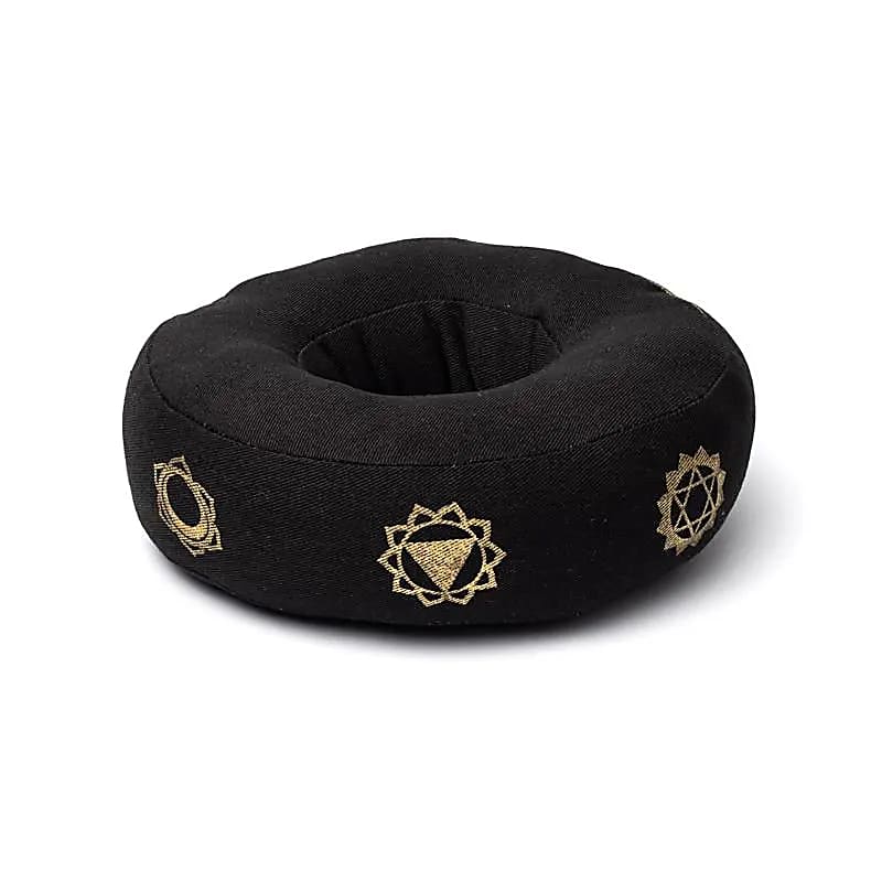 CUSCINO CAMPANA TIBETANA 7 CHAKRA - Nero - Clorophilla Shop