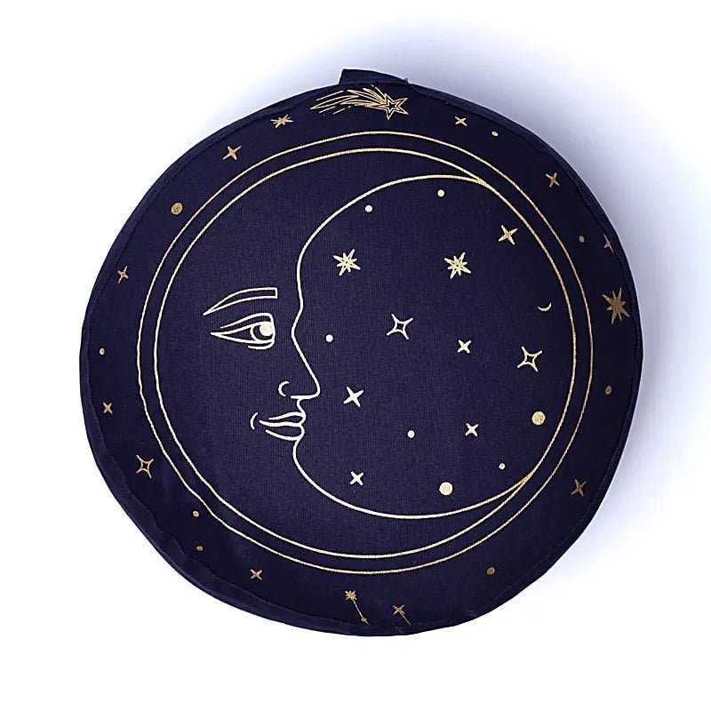 CUSCINO MEDITAZIONE LUNA BLU NAVY - Cotone organico (OCS) - Clorophilla Shop