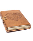 DIARIO CUORE IN SIMILPELLE - 100 pagine - Clorophilla Shop