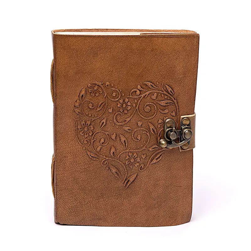 DIARIO CUORE IN SIMILPELLE - 100 pagine - Clorophilla Shop