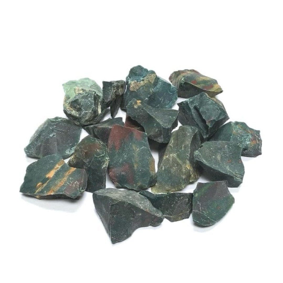 Diaspro Eliotropio Bloodstone Grezza Origine Brasile - Pietra da 3-5cm - Clorophilla Shop