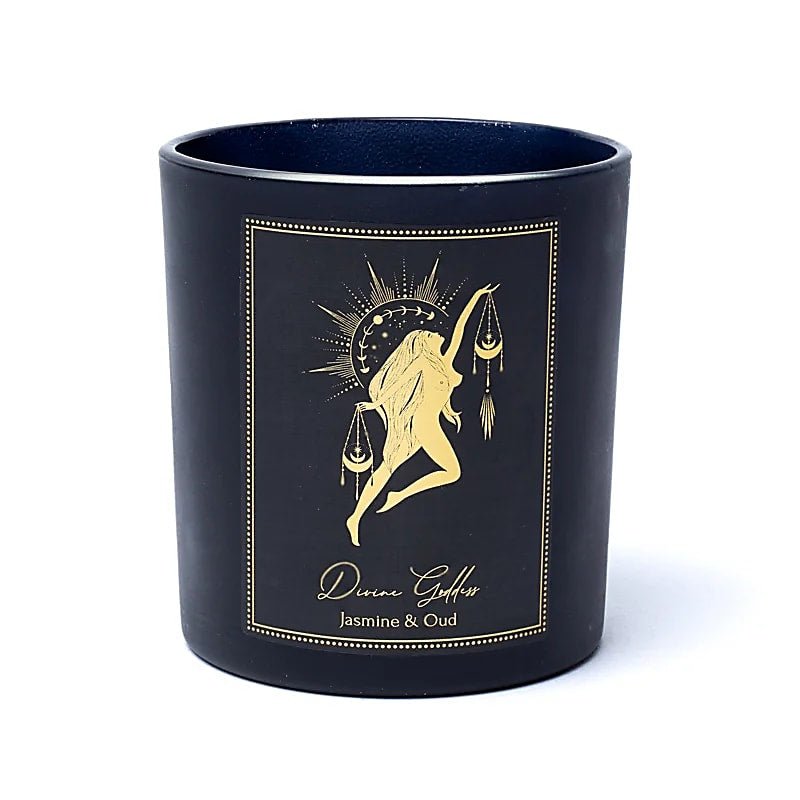 Divine Goddess Candela con pietre di Giada Xinji - Gelsomino e Oud - Clorophilla Shop
