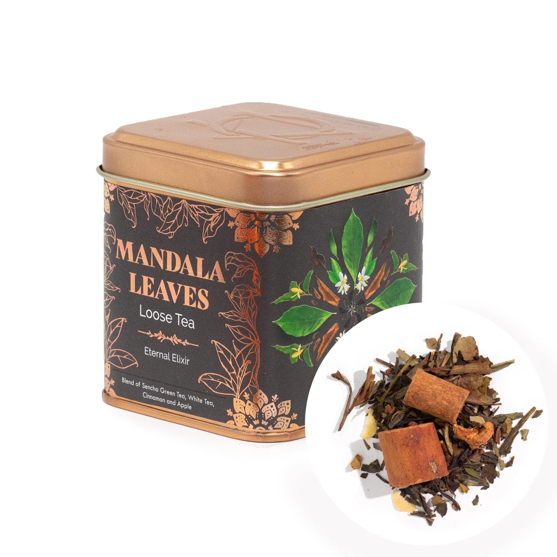 ELISIR ETERNO - Miscela di tè verde Sencha, tè bianco, cannella e mela - Clorophilla Shop