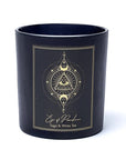 Eye of Providence Candela con pietre di Ossidiana Nera - Salvia e Tè Bianco - Clorophilla Shop