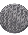 Piatto in Shungite con fiore della vita - energia e purificazione