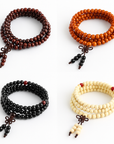 Mala Tibetana In Legno tinto - Rosario CONTA MANTRA 108 grani