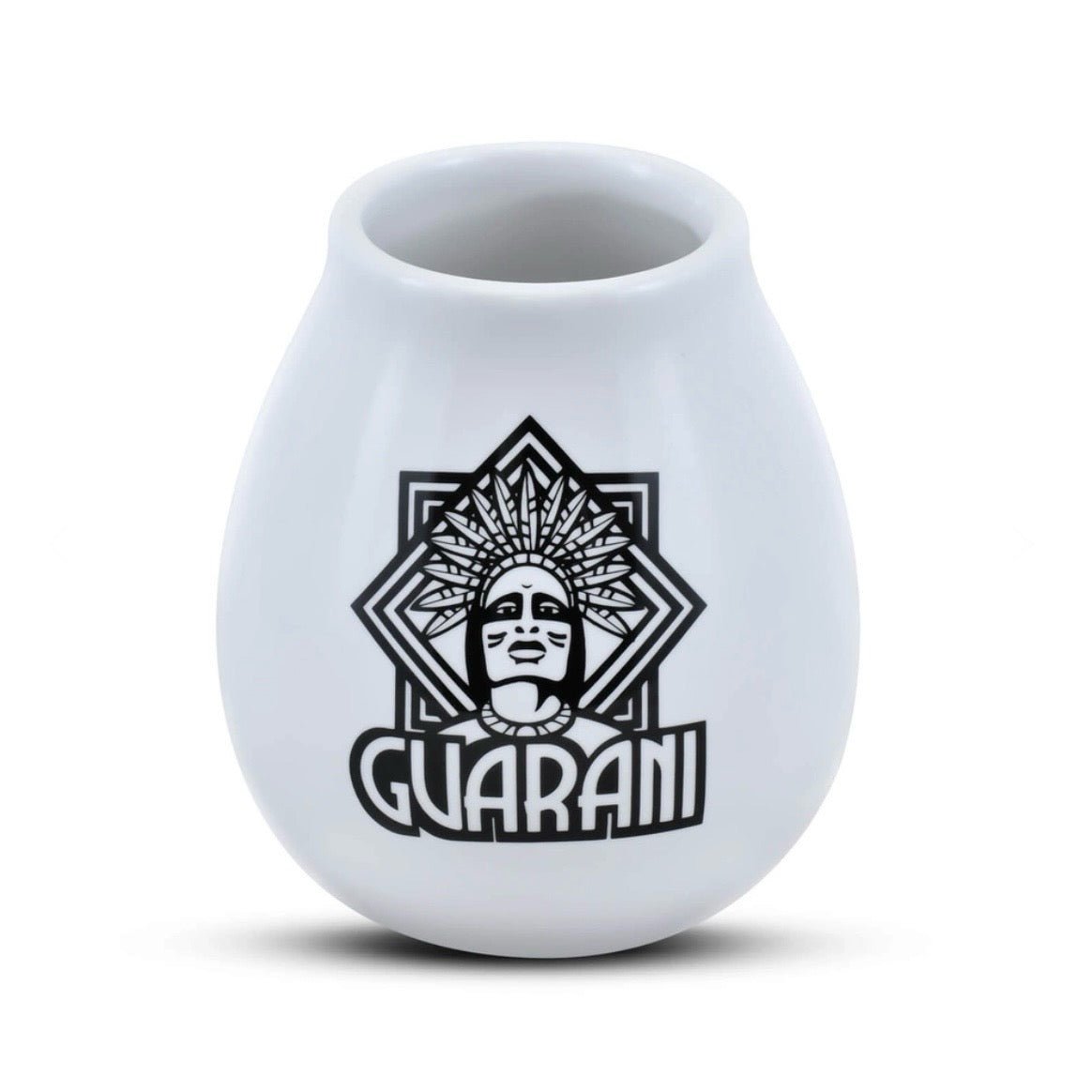 Guarani Mate Calabaza in ceramica - Coppa per Yerba Mate bianca 350ml - Clorophilla Shop