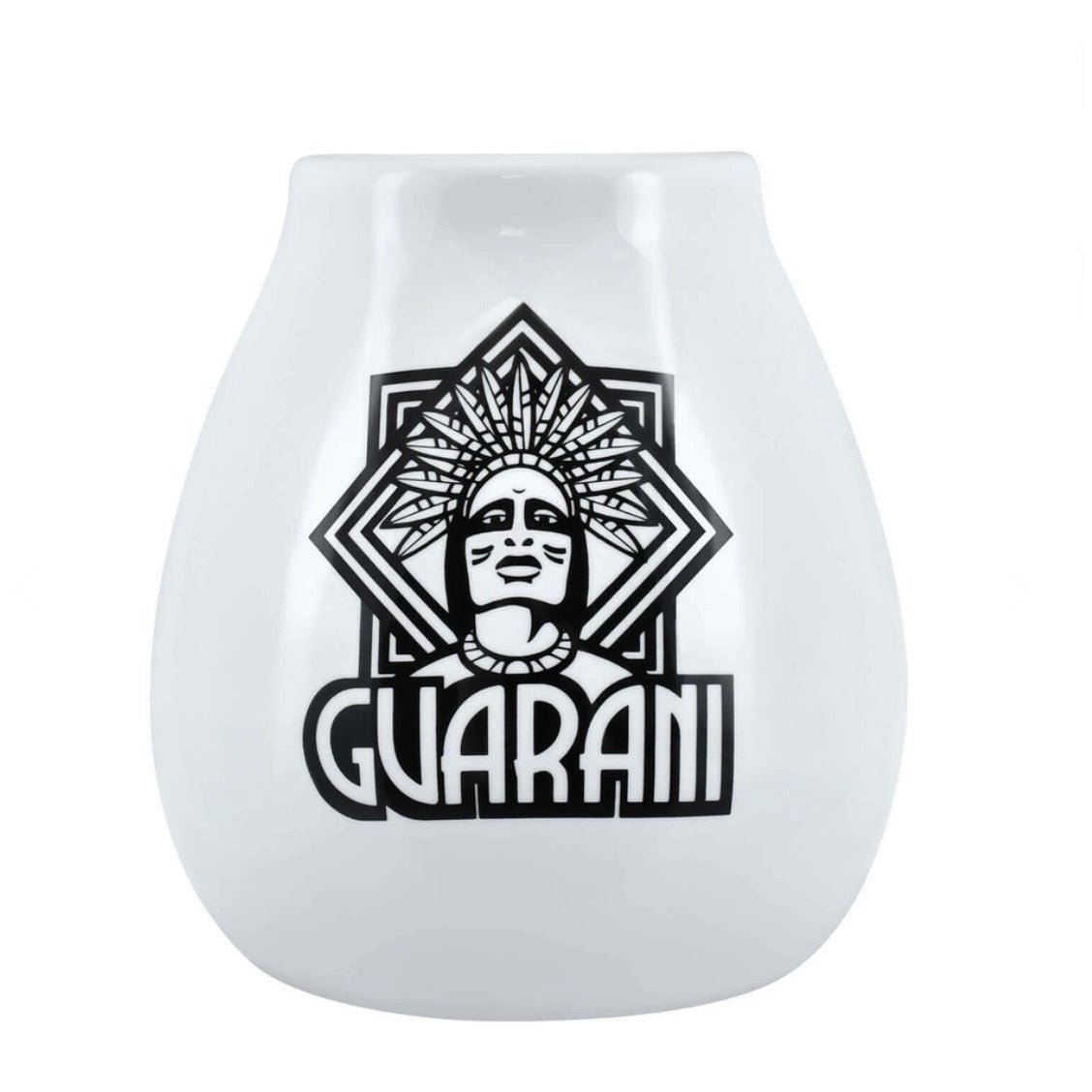 Guarani Mate Calabaza in ceramica - Coppa per Yerba Mate bianca 350ml - Clorophilla Shop