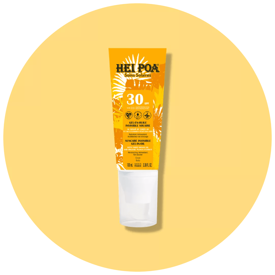 HEI POA GEL EN HUILE INVISIBLE SOLAIRE MONOÏ SPF30 - Gel di olio solare corpo SPF30 - Clorophilla Shop