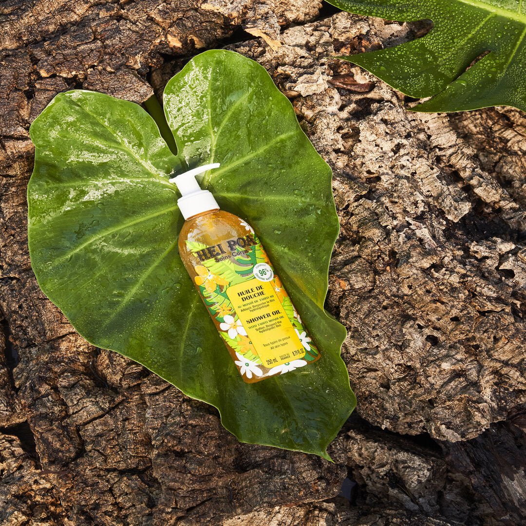 HEI POA HUILE DE DOUCHE AU MONOÏ DE TAHITI - Olio doccia viso e corpo - Clorophilla Shop