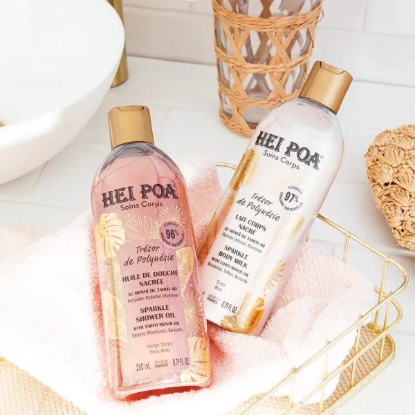 HEI POA HUILE DE DOUCHE NACRÉE TRÉSOR DE POLYNÉSIE - Olio doccia viso e corpo Tesoro della Polinesia - Clorophilla Shop