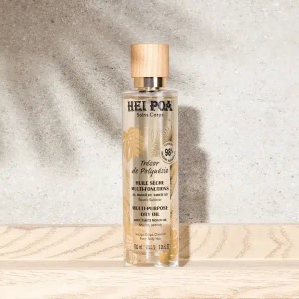 HEI POA HUILE SÈCHE TRÉSOR DE POLYNÉSIE - Olio secco multifunzione Tesoro della Polinesia - Clorophilla Shop