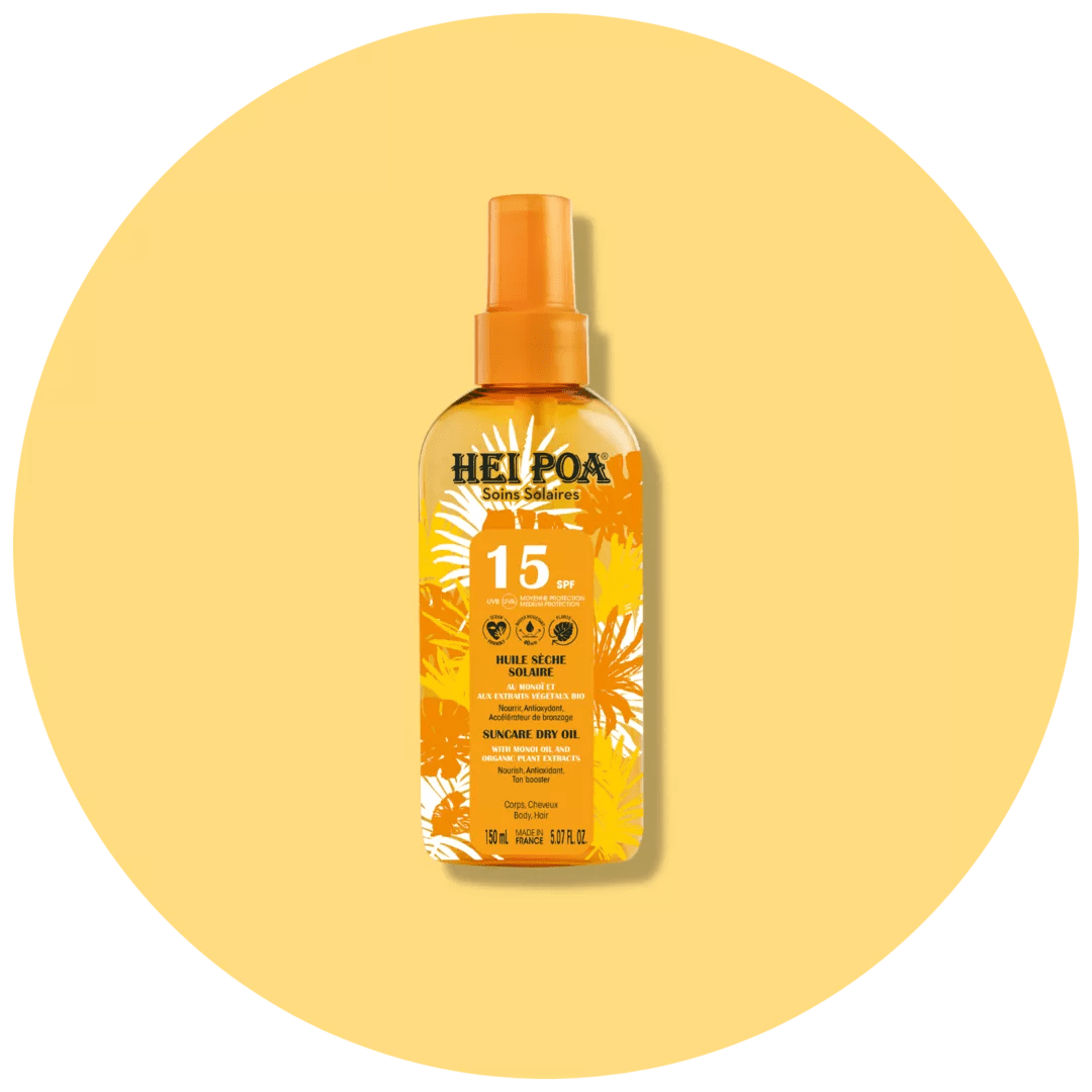 HEI POA HUILE SOLAIRE MONOÏ SPF15 - Olio secco solare corpo e capelli SPF15 - Clorophilla Shop