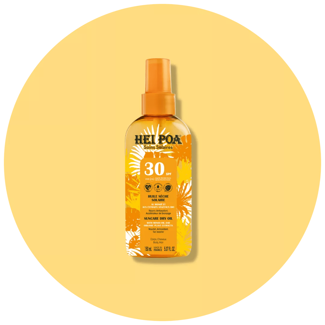 HEI POA HUILE SOLAIRE MONOÏ SPF30 - Olio secco solare corpo e capelli SPF30 - Clorophilla Shop